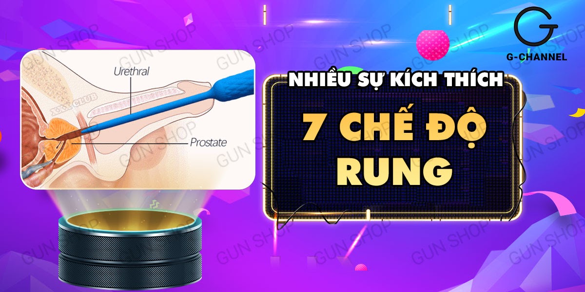 Que rung niệu đạo nam Leten 7 chế độ silicon kích thích mạnh mẽ