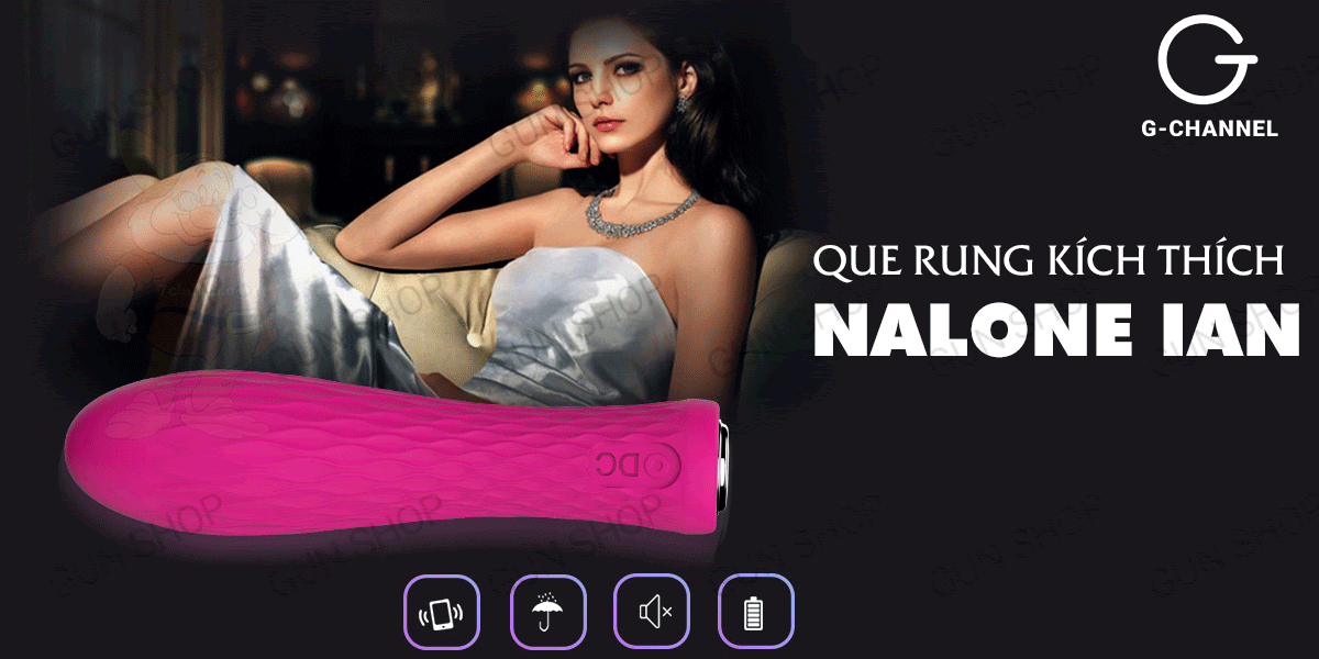 Que rung Nalone Ian sạc điện rung mạnh thiết kế nhỏ gọn