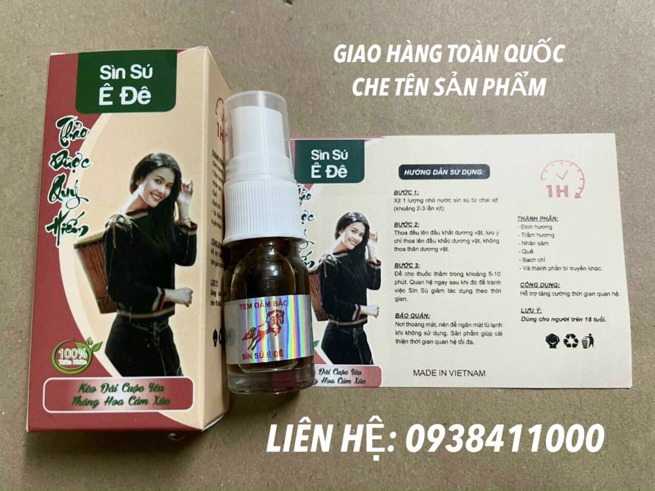 Sìn sú dạng xịt Ê Đê chính hãng kéo dài, an toàn, chai lớn