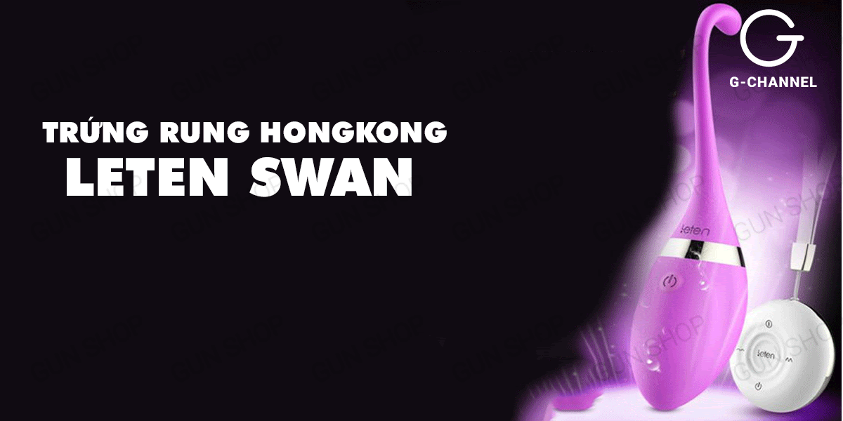 Trứng rung sạc điện không dây Leten Swan cao cấp, an toàn