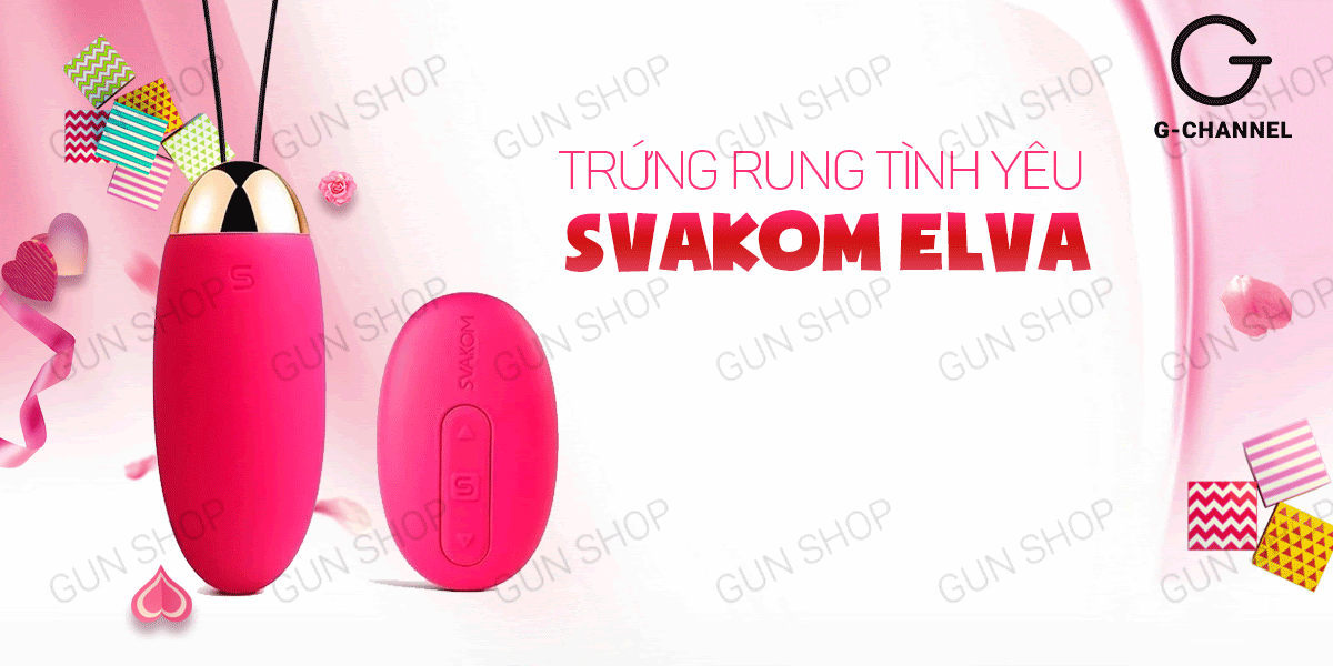 Trứng rung Svacom Elva điều khiển từ xa đa chế độ sạc nhanh