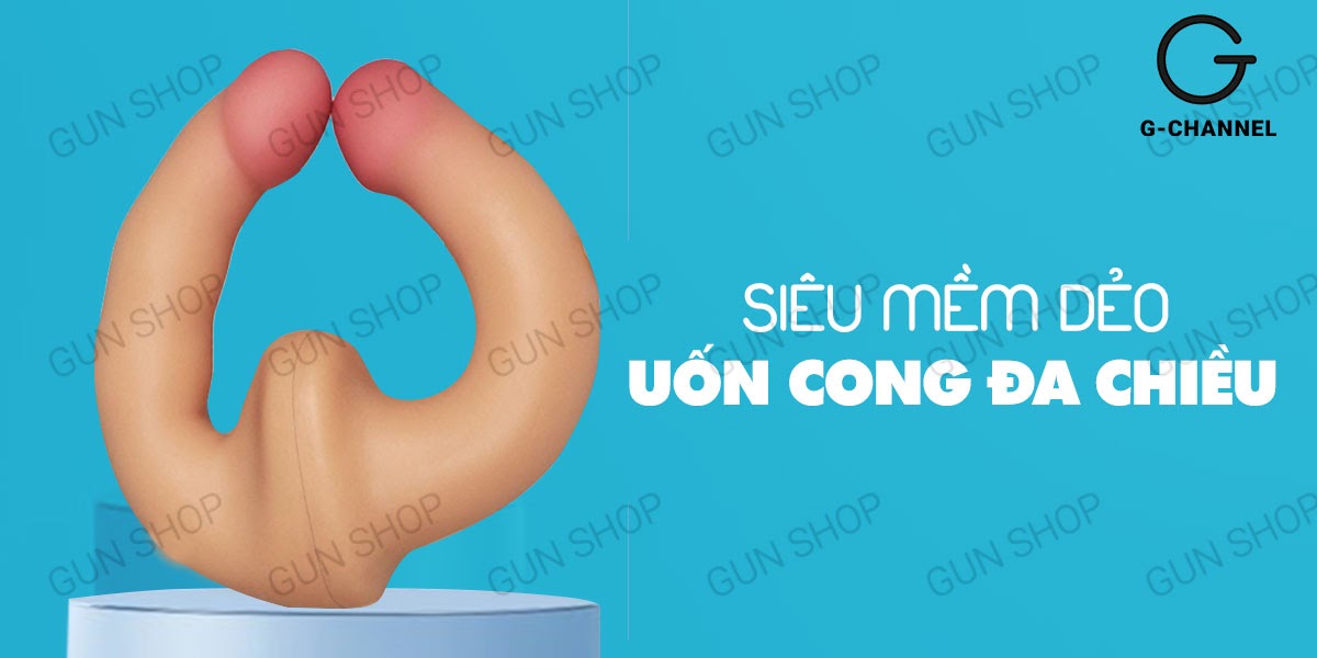 Dương vật giả 2 đầu mềm dẻo đa chiều rung cảm ứng Lovetoy Holy Dong