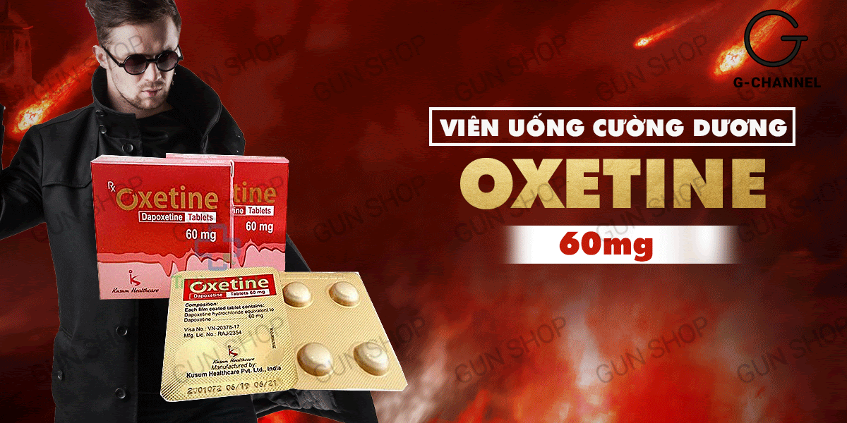Oxetine 60mg Hộp 4 Viên Viên Uống Tăng Cường Sinh Lực Nam Giới