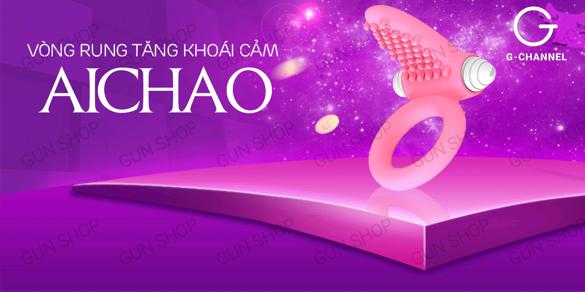 Vòng rung gai lớn Aichao tăng khoái cảm mạnh mẽ sạc pin tiện lợi