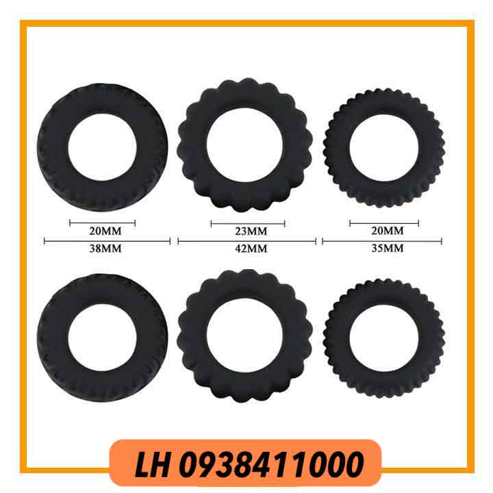Cung cấp Bộ 3 vòng Titan tình yêu đeo dương vật chống xuất tinh sớm chất liệu silicon y tế giá tốt