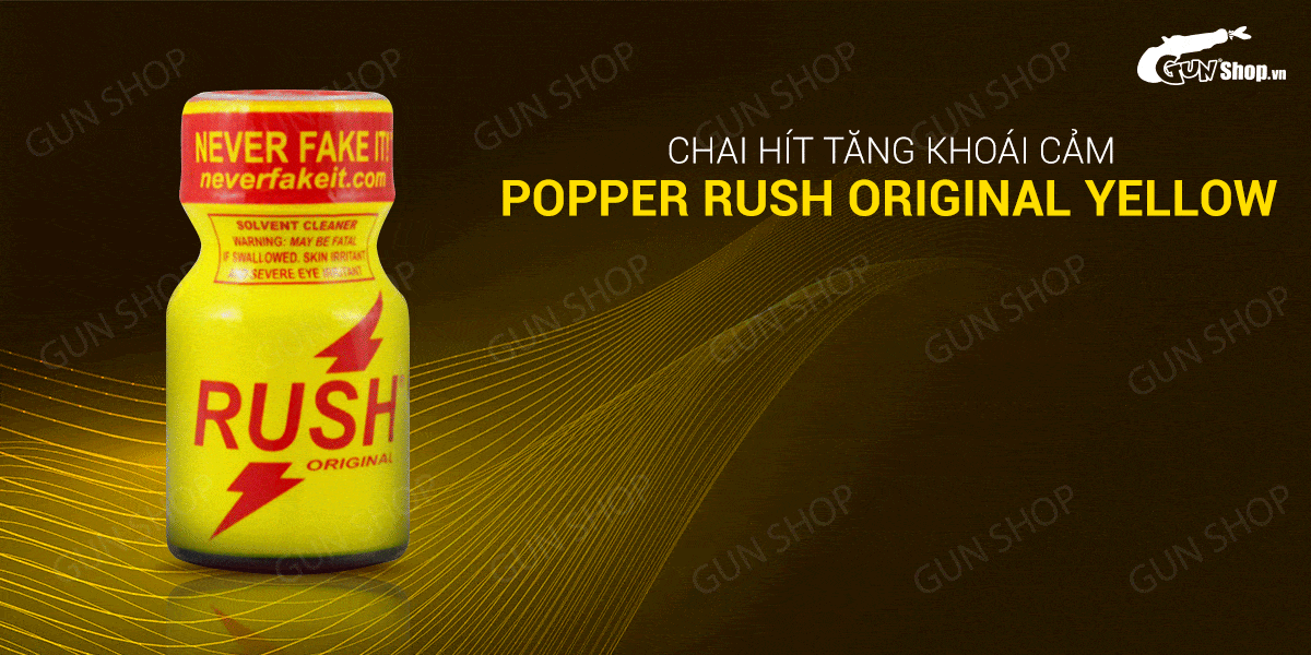Đại lý Popper Rush Original Yellow 10ml chính hãng Mỹ USA PWD nhập khẩu