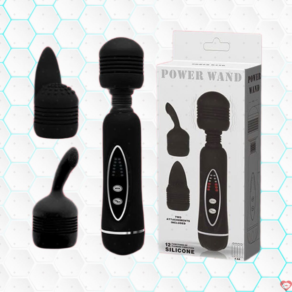 Chày rung Baile Power Wand 3 đầu đổi, mạnh mẽ, tăng khoái cảm 