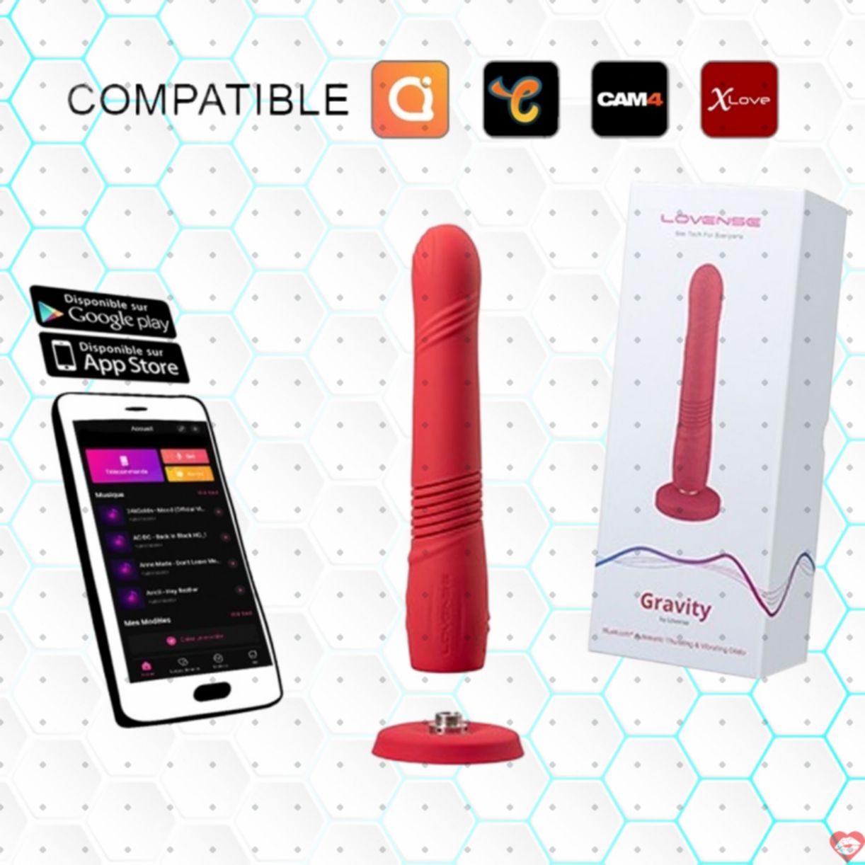 Lovense Gravity đa năng rung thụt, điều khiển app tiện lợi 