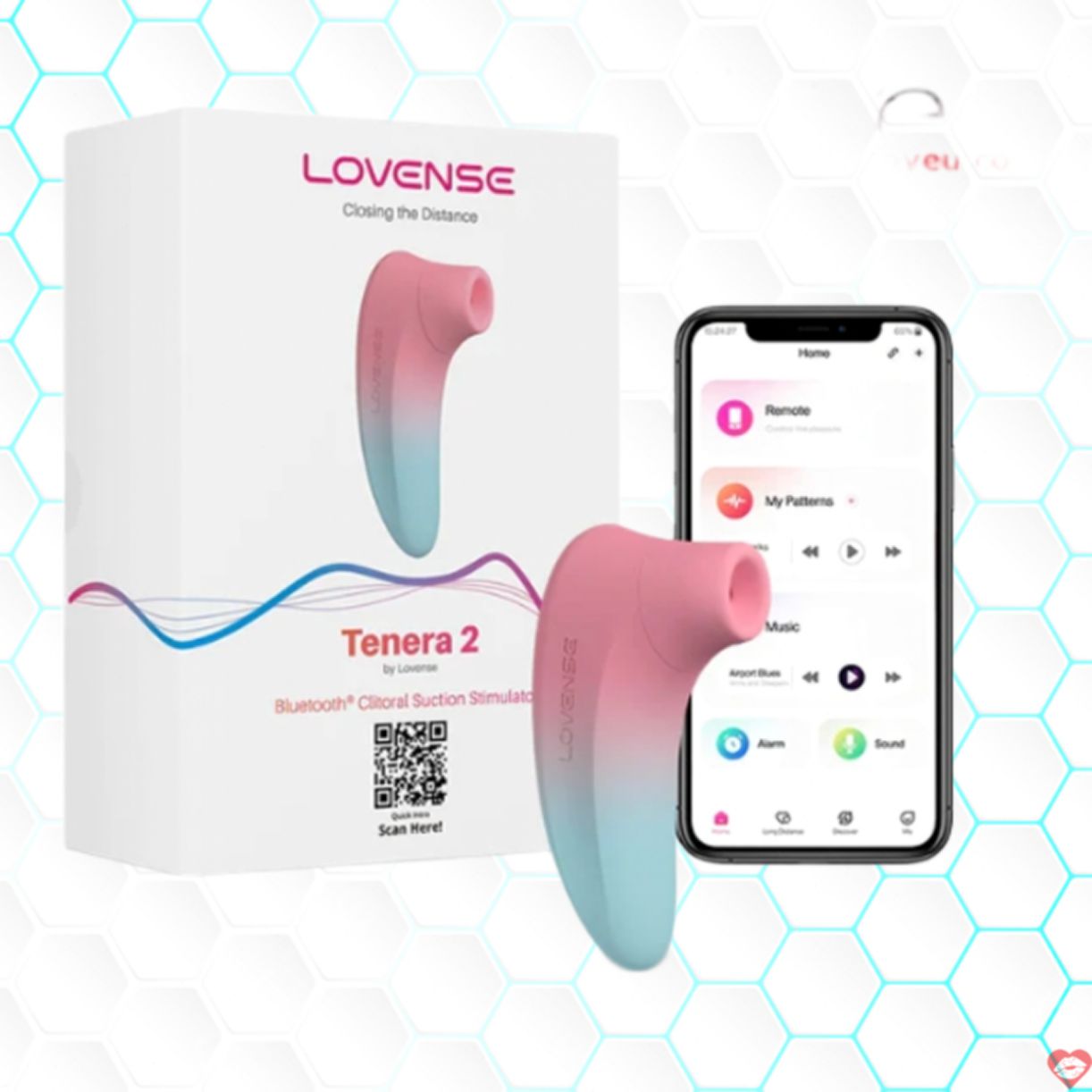 Lovense Tenera 2 cao cấp điều khiển app Máy bú hút âm vật siêu kích thích 