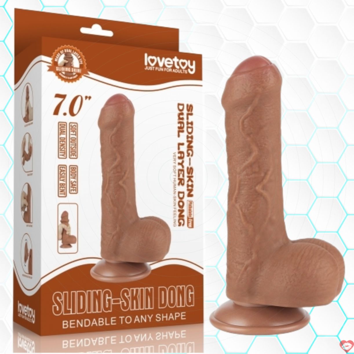 Dương vật Lovetoy 2 lớp mềm mại siêu thực kích thích mạnh mẽ 