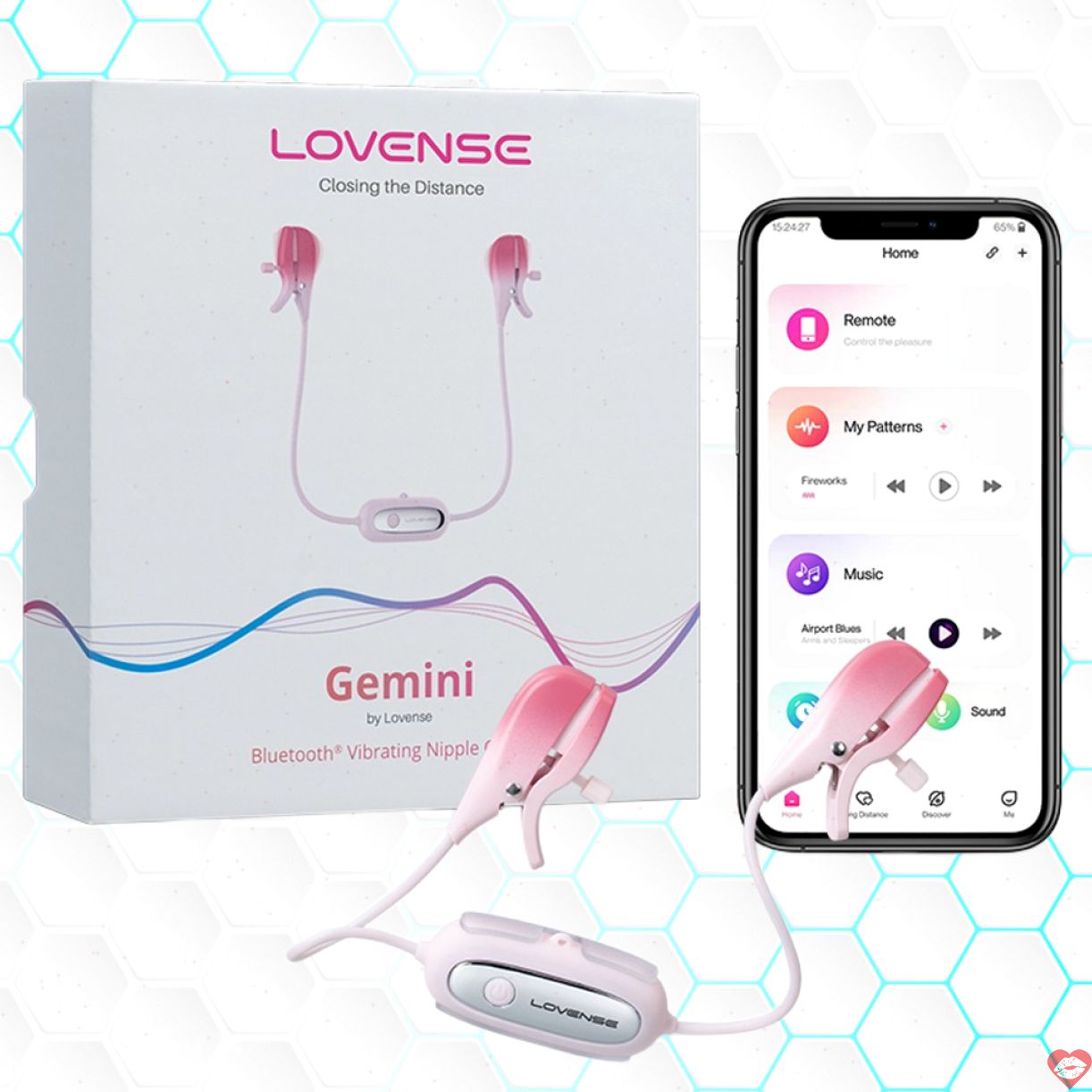 Máy Massage Núm Vú Gemini Điều Khiển Điện Thoại Toàn Cầu 