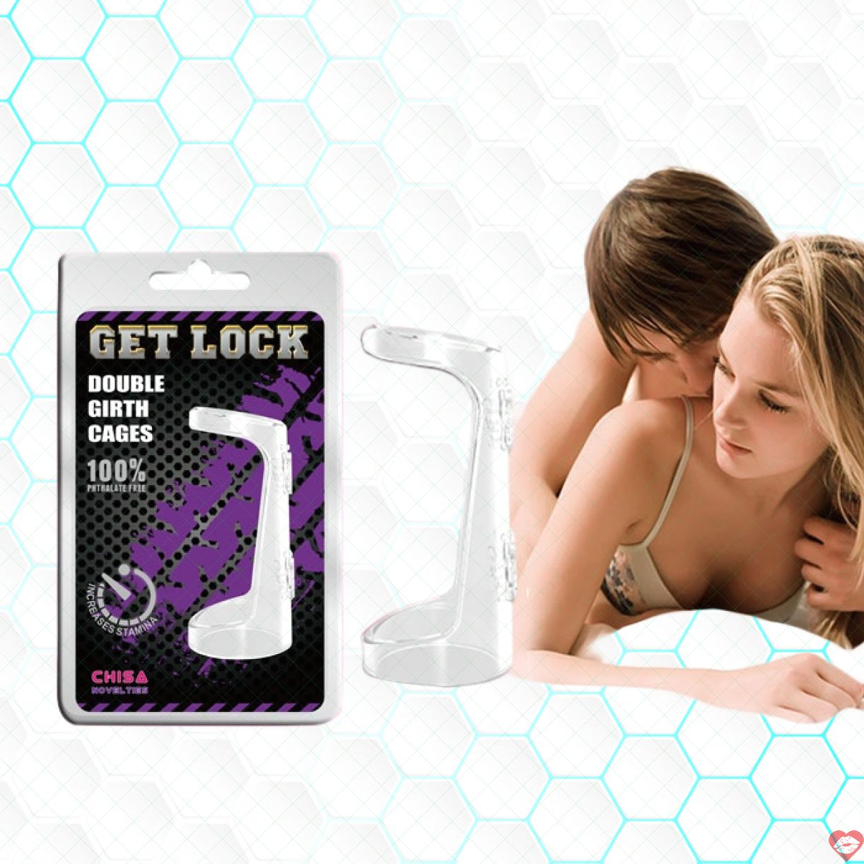 Khóa đôi Chisa tăng kích thước dương vật an toàn hiệu quả 