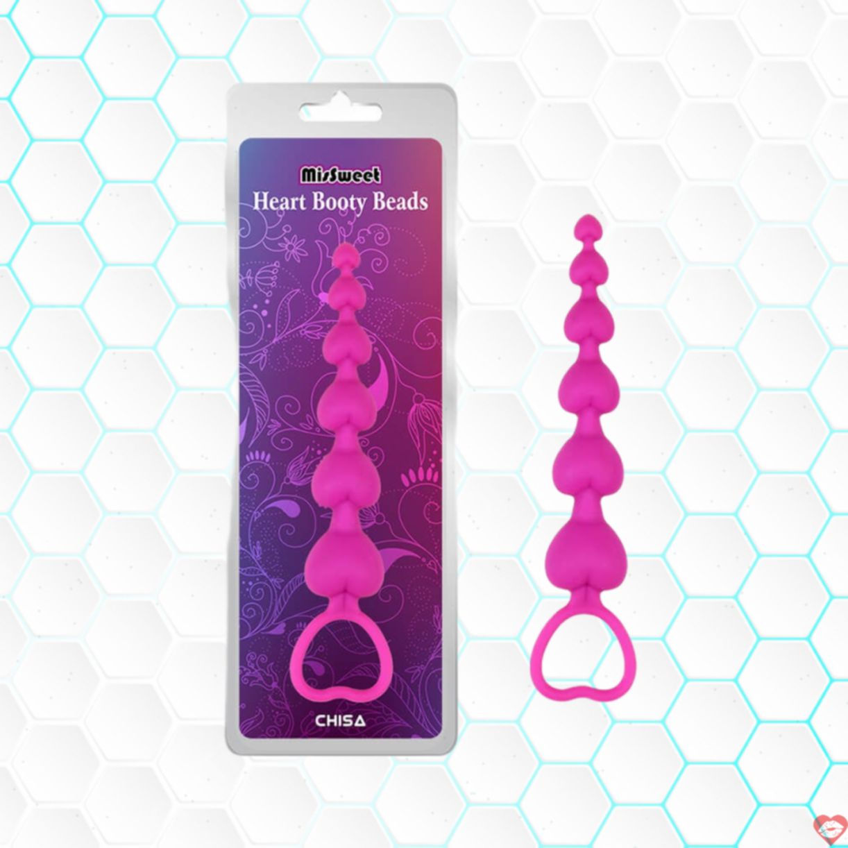 Que Kích Thích Hậu Môn Chisa Heart Booty Beads Pink Tăng Cảm Giác 