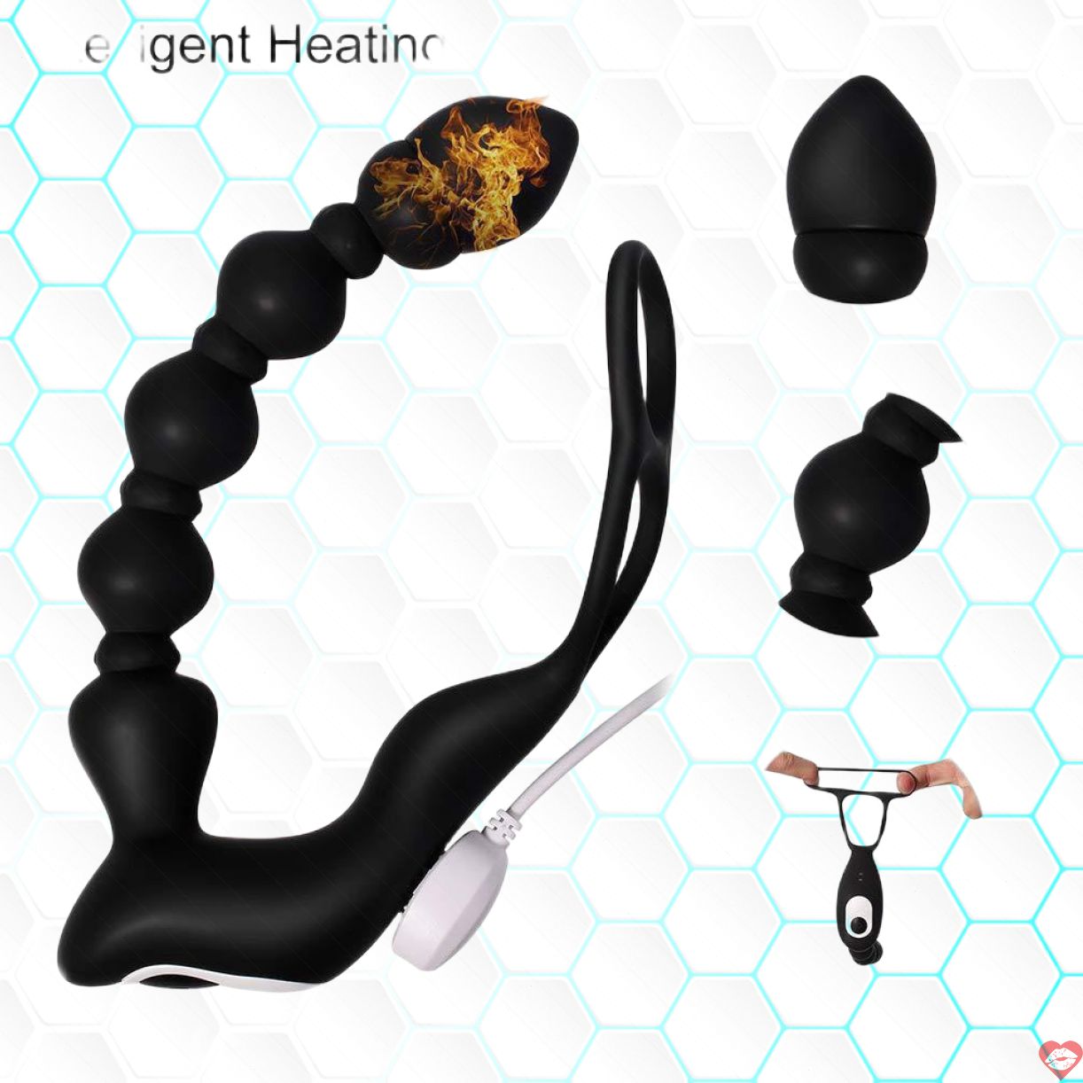 Máy rung đen điều khiển từ xa an toàn cho cơ thể, cực phê 