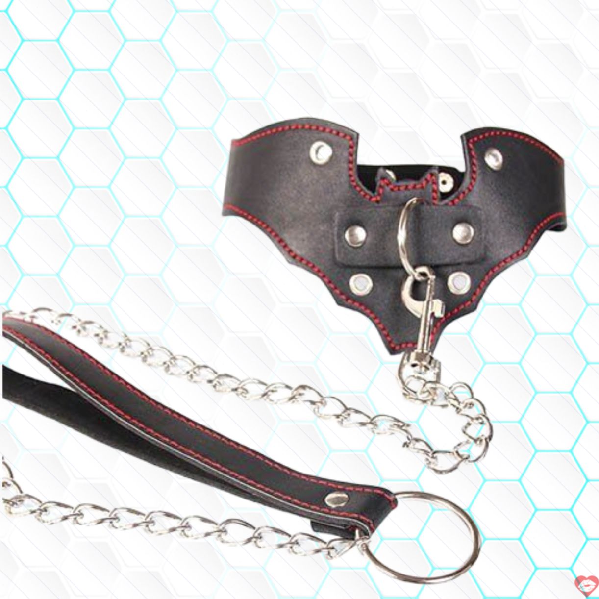 Vòng cổ da hình Batman phong cách bạo dâm cực chất 