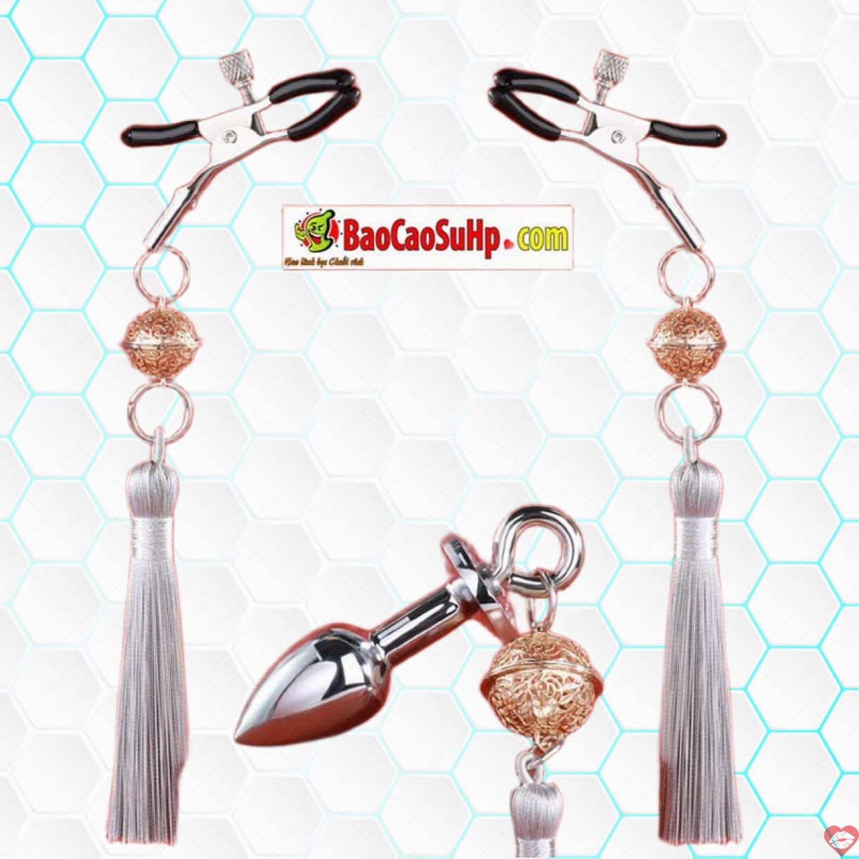 Bộ kẹp ti thụt hậu môn inox Mizzzee Slay Tin 2in1 chất lượng cao 
