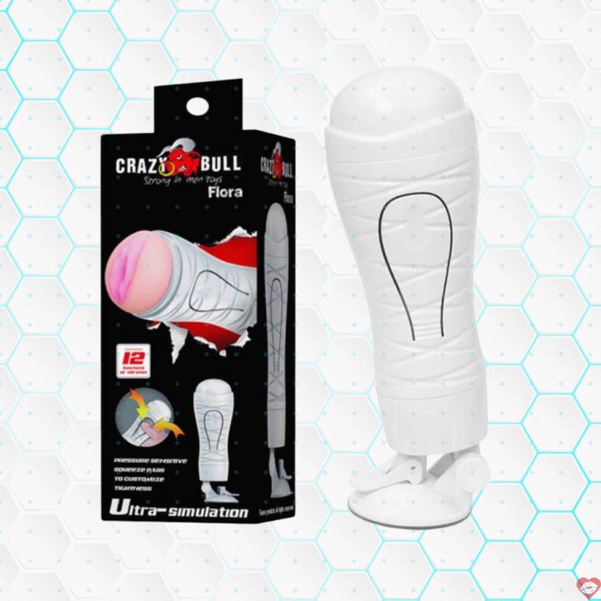 Âm đạo giả Baile Crazy Bull White Flora - Siêu thực, dễ dùng 
