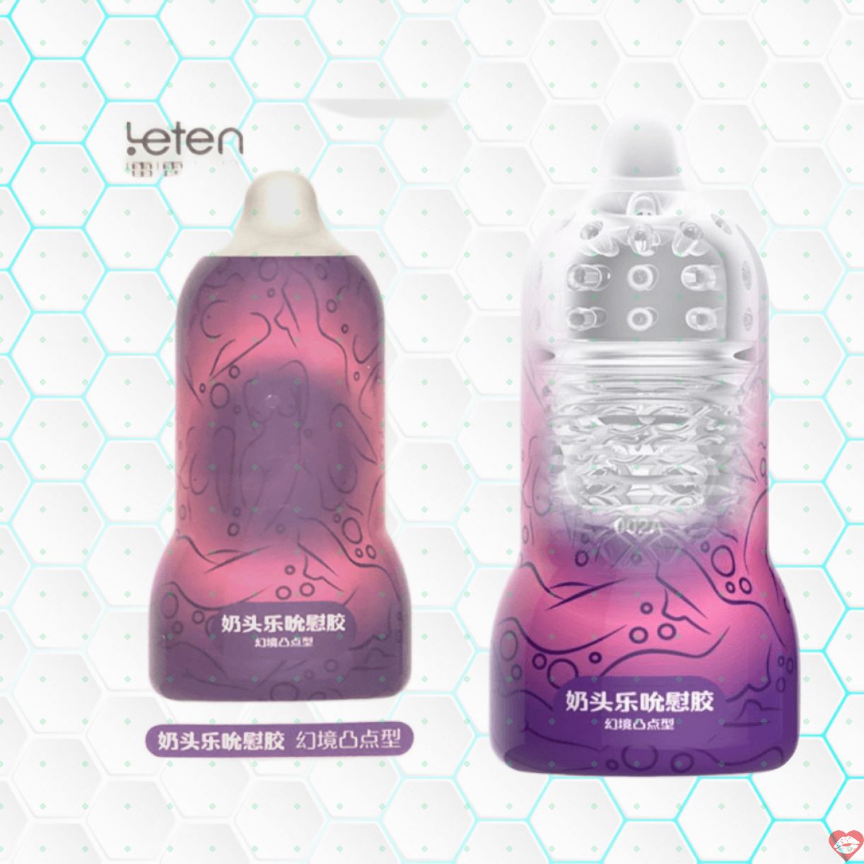 Âm đạo giả Leten hút chặt mút liếm Purple kích thích mạnh 