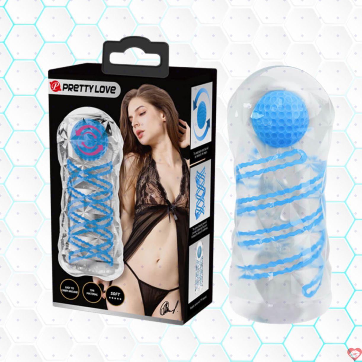 Âm đạo giả Pretty Love Fantasy Blue kích thích chân thực dễ dùng 