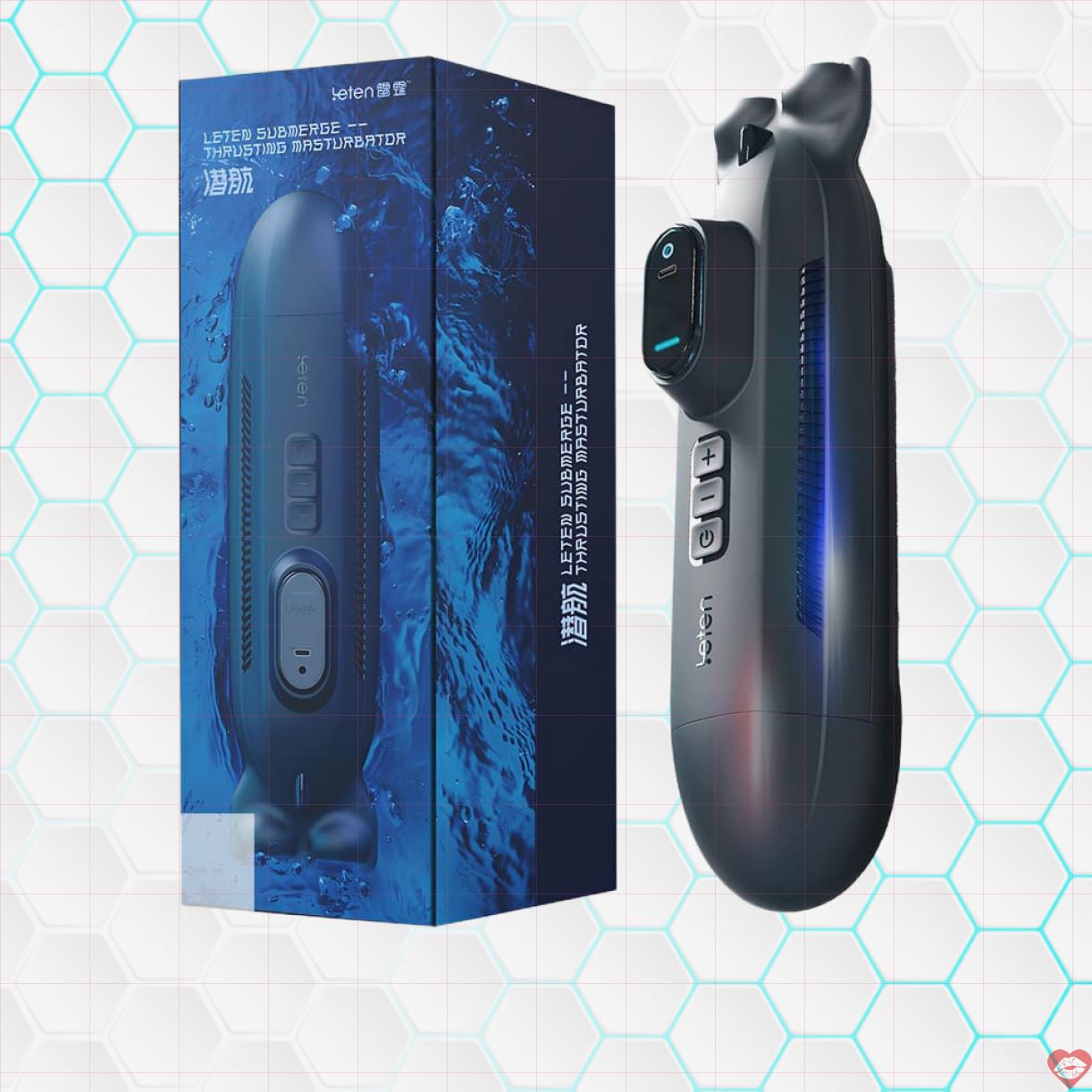 Âm đạo giả Leten Submerge thụt tự động có âm thanh cao cấp 