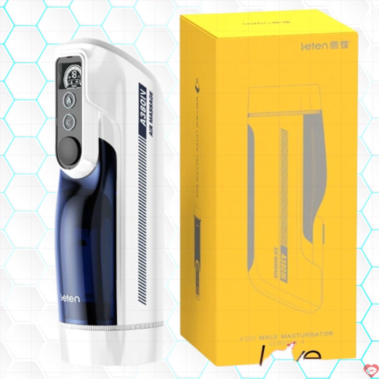 Máy âm đạo Leten A380 V4 rung thụt co bóp sưởi ấm LCD đẹp 