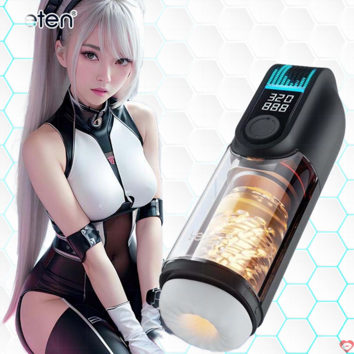 Cốc thủ dâm Leten Thunder Black Hole Pro Thụt Mạnh Nhiệt Kép 