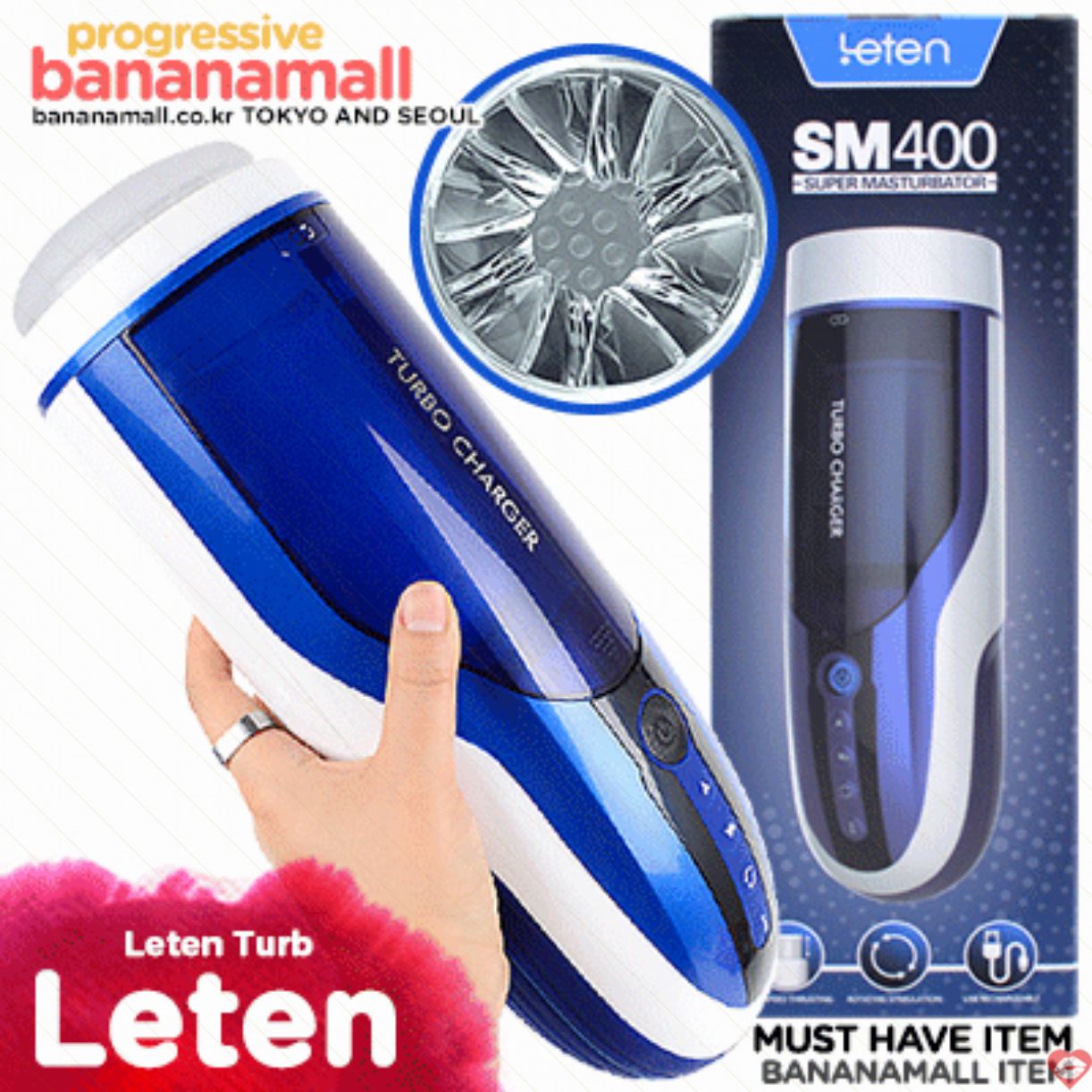 Âm Đạo Giả Leten Turbo Cao Cấp Xoay Tự Động Sưởi Ấm Rên 