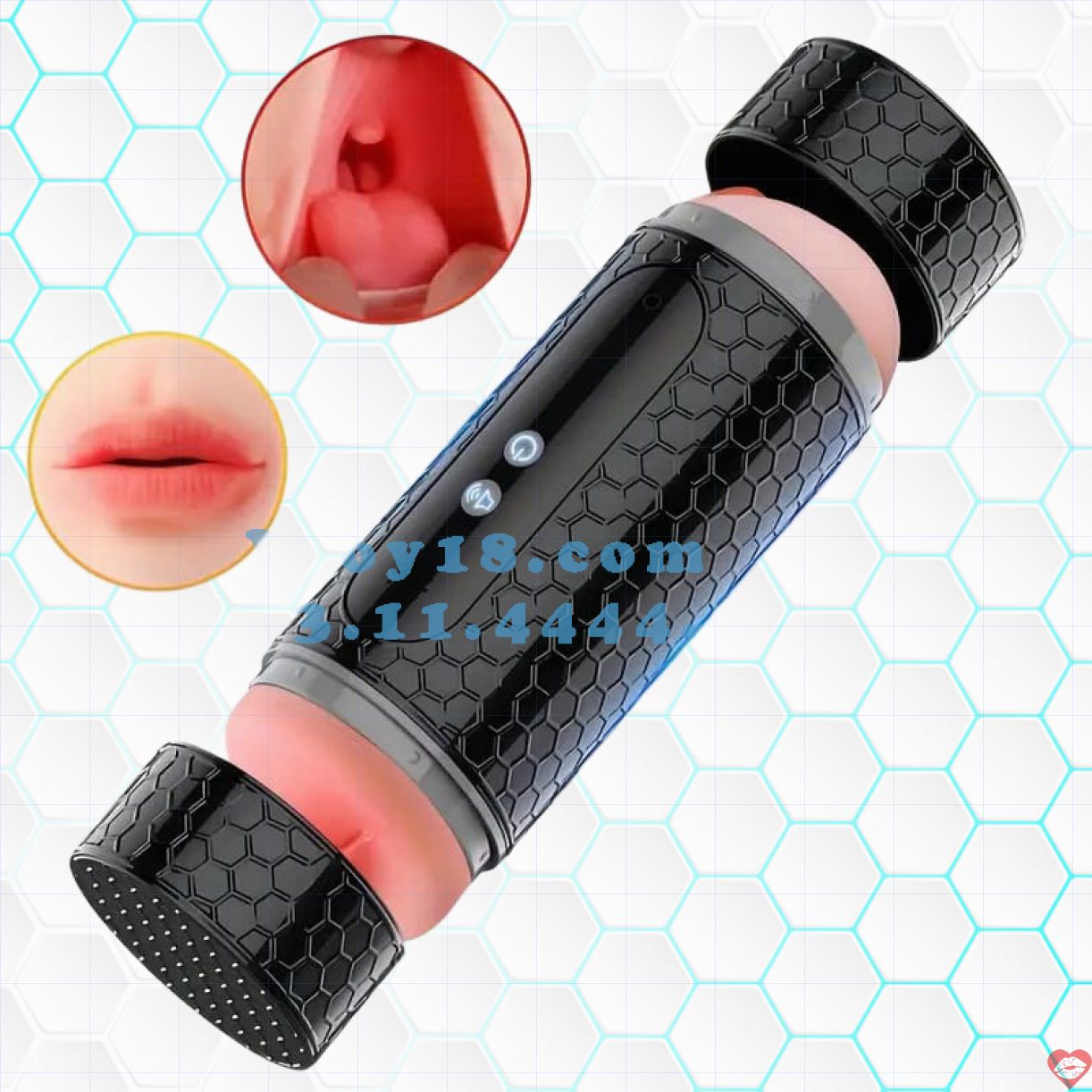 Âm Đạo Giả Cao Cấp JIUAI 2 Đầu Rung Mút Sưởi Phát Âm 