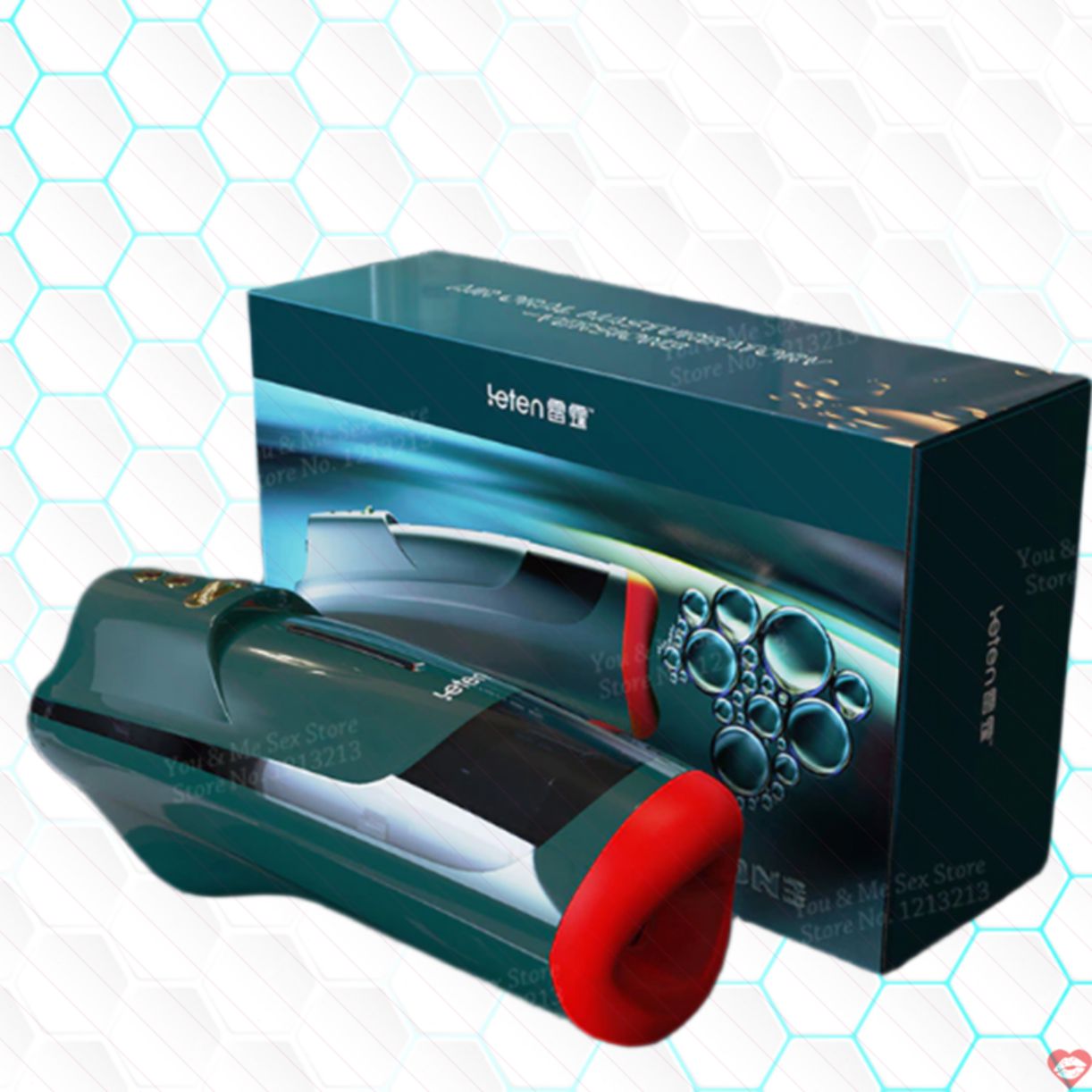 Leten Air Blowjob AD33T Sưởi Ấm Rung Mạnh Máy Thủ Dâm Cao Cấp 