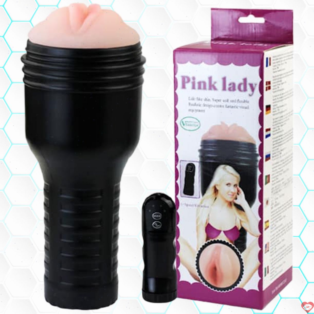 Baile Pink Lady đèn pin âm đạo rung 7 chế độ siêu kích thích 