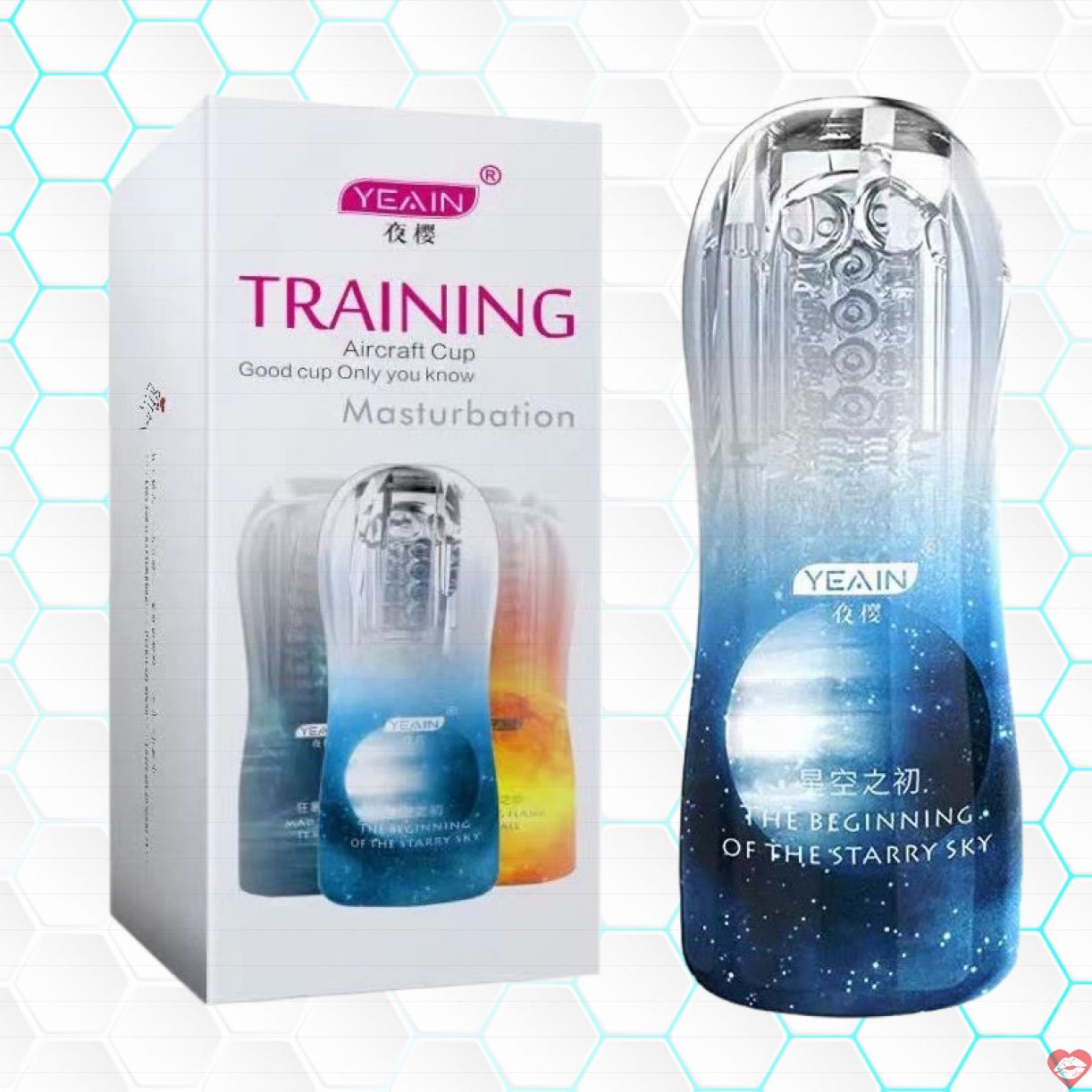 Cốc thủ dâm rung Yeain trong suốt cho nam - Siêu kích thích 