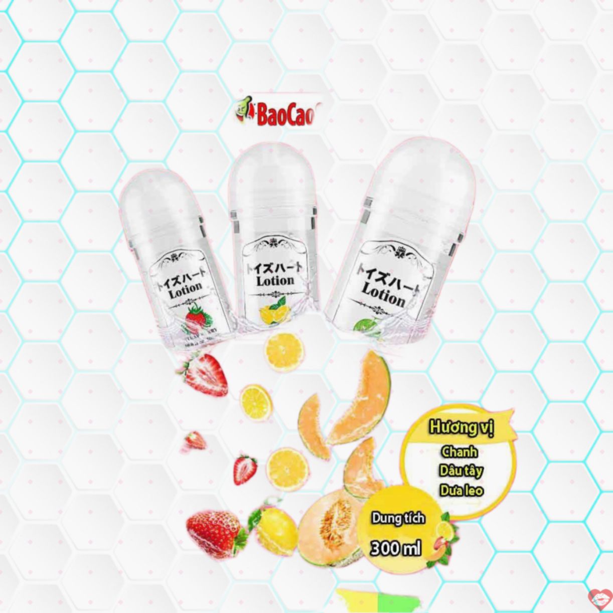 Gel bôi trơn Nhật Bản 3in1 300ml hương trái cây cao cấp siêu mượt 