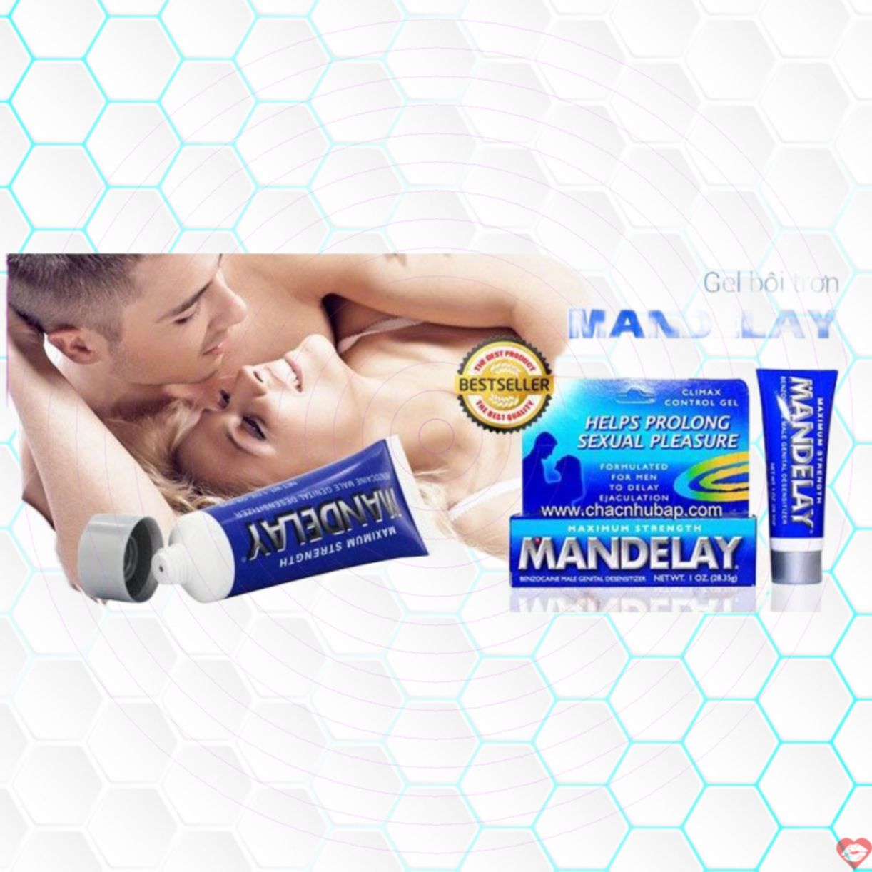 Gel bôi trơn Mandelay 2in1 tăng khoái cảm kéo dài thời gian an toàn 