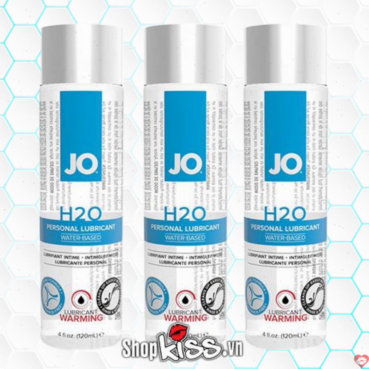 Gel bôi trơn nóng Jo H2O 120ml gốc nước, tăng khoái cảm, an toàn 