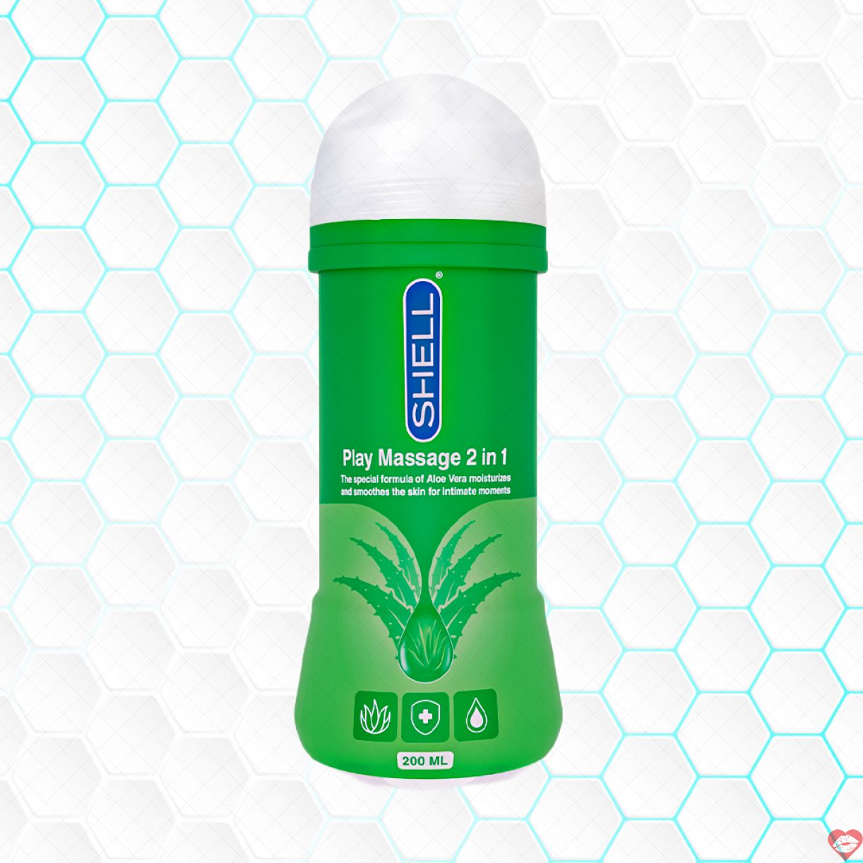 Gel bôi trơn Shell Play 2 in 1 Aloe Vera 200ml mềm mượt thân thiện 