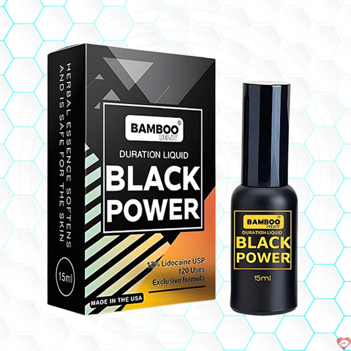 Chai xịt Bamboo Black Power 15ml Mỹ chống xuất tinh sớm hiệu quả 