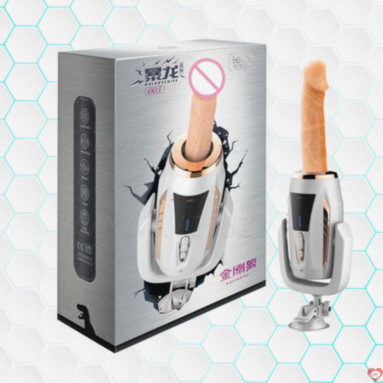Dương vật giả Leten Wolverine siêu mềm xoay 360 độ thụt mạnh 