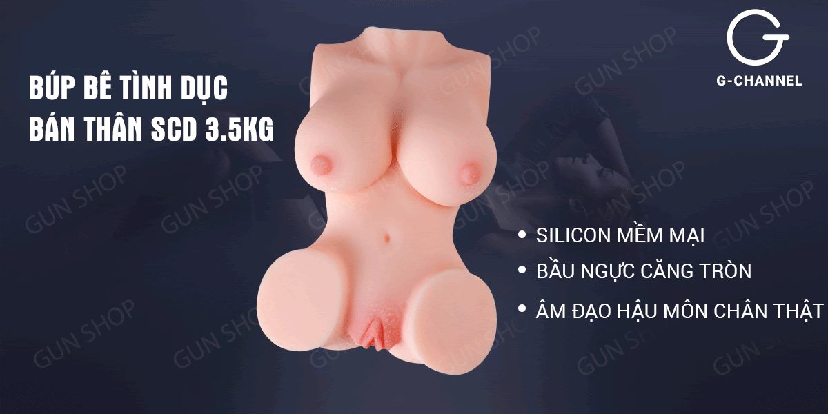  Bỏ sỉ Búp bê tình dục nữ bán thân silicon trần cao cấp mềm mịn - SCD S2 3.5kg loại tốt