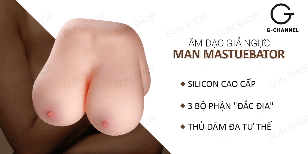  Kho sỉ Ngực giả âm đạo & hậu môn silicon trần cao cấp mềm mịn - Man Mastuebator 3kg hàng xách tay