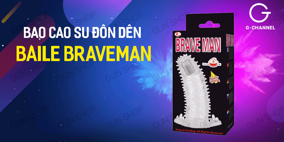  Bảng giá Bao cao su đôn dên tăng kích thước rung phần đầu dương vật Baile Braveman cao cấp