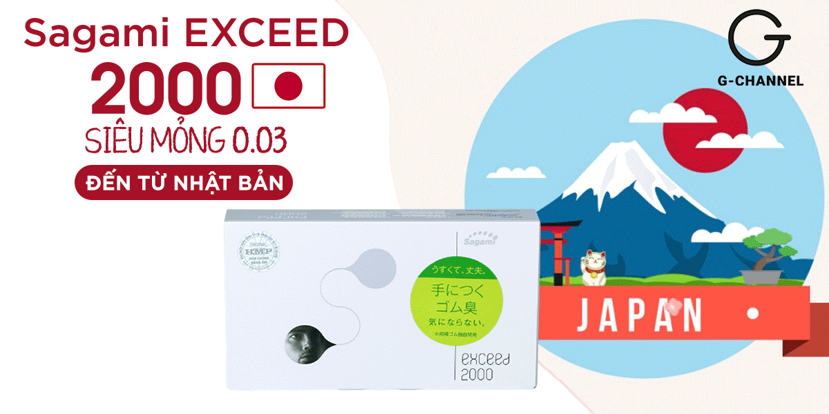  Cửa hàng bán Bao cao su Sagami Exceed 2000 - Siêu mỏng 0.03mm - Hộp 12 cái tốt nhất