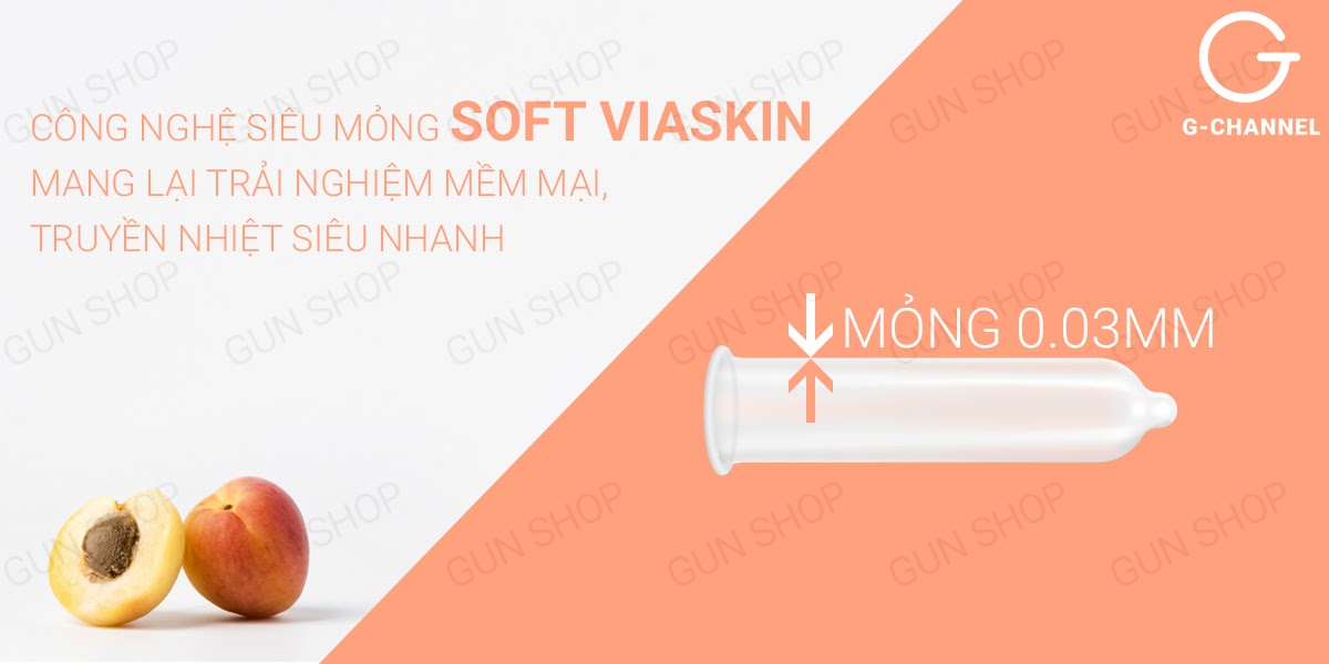  Bán Bao cao su Nakanishi - Siêu mỏng 0.03mm - Hương đào - Hộp 4 cái tốt nhất
