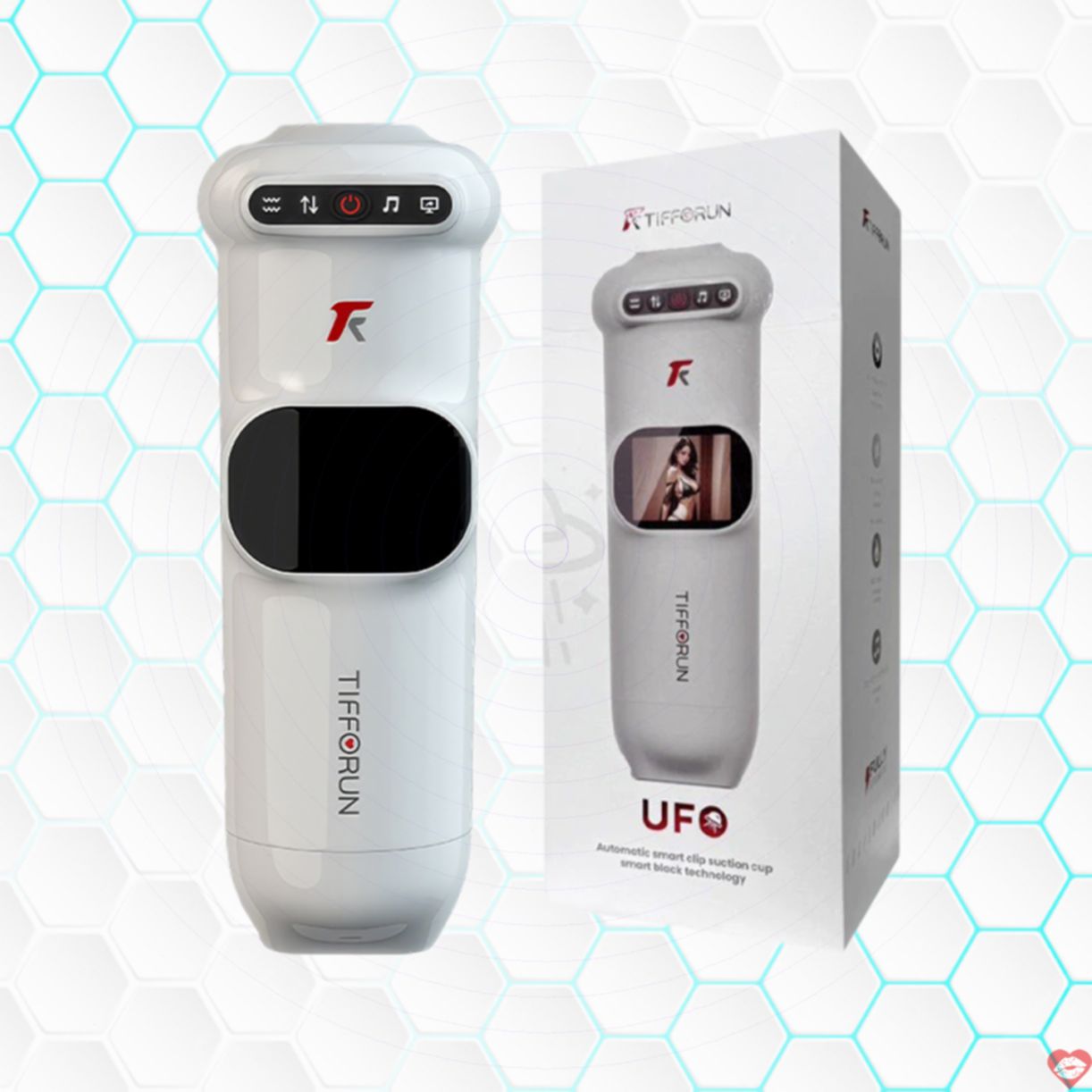 Âm đạo giả rung thụt tự động Yeain Tifforun UFO toả nhiệt LED 