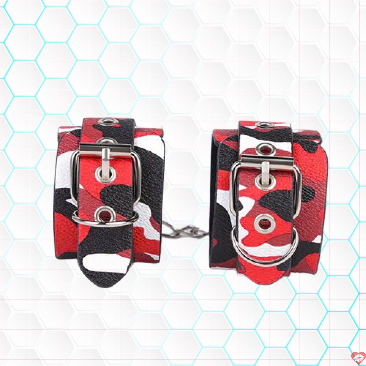 Còng tay da PU Camouflage phong cách bạo lực kích thích 