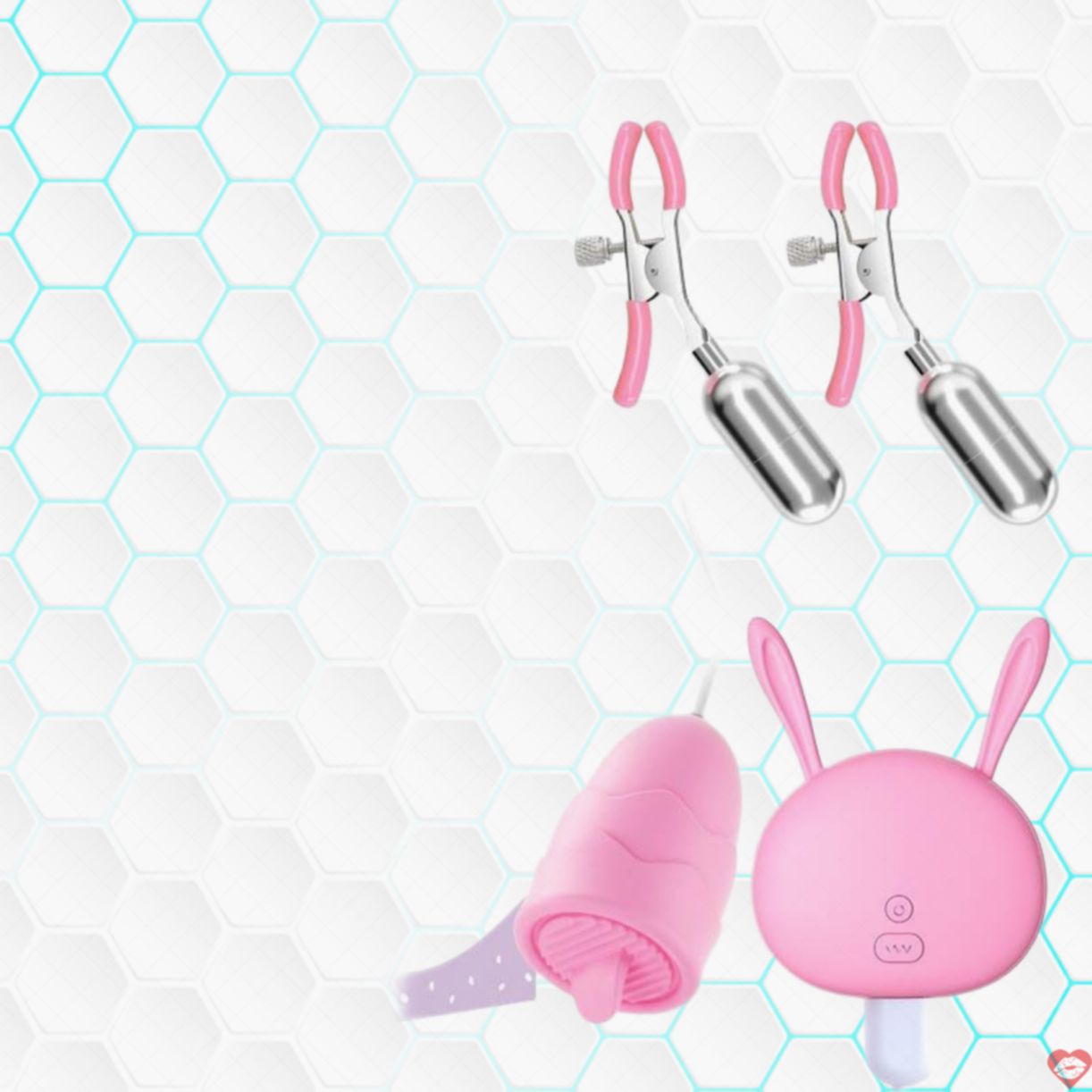 Trứng rung Mizzzee PUNCH DELIGHT kẹp ti lưỡi liếm đa chế độ kích thích 