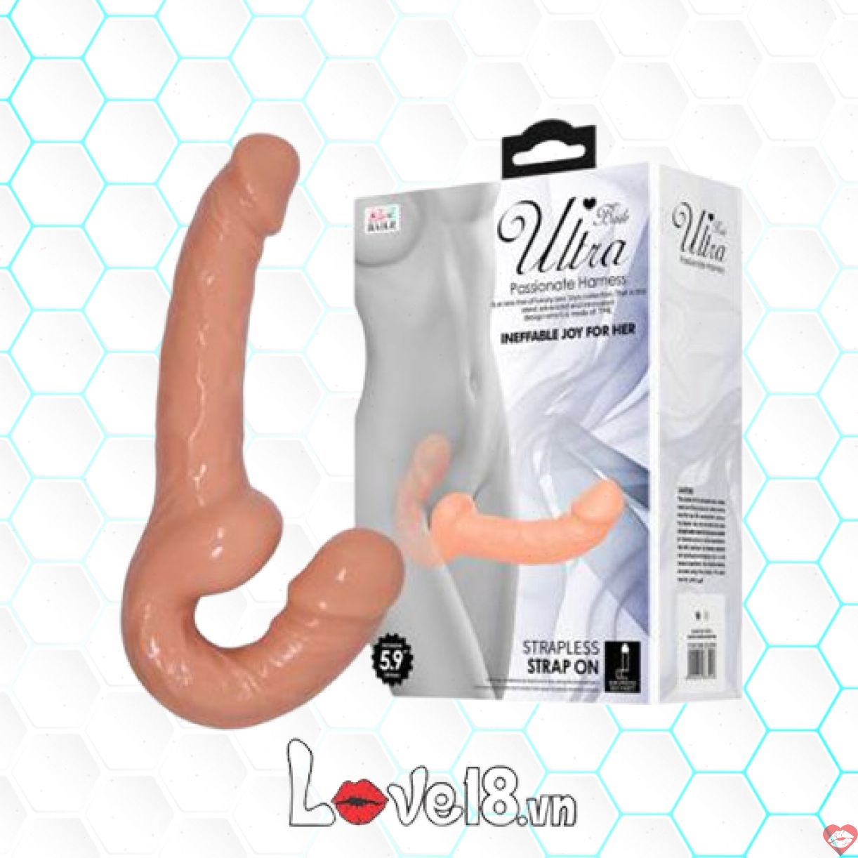 Dương vật giả 2 đầu Les Strapless Strap-on Baile chất lượng cao 