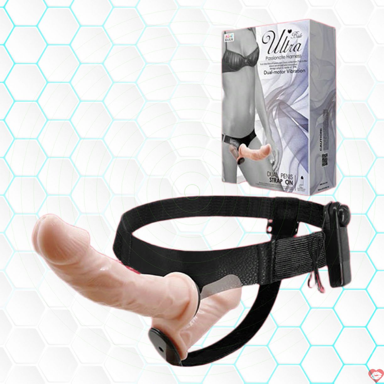 Dương vật giả 2 đầu dây đeo cho les Baile siêu mềm lớn 