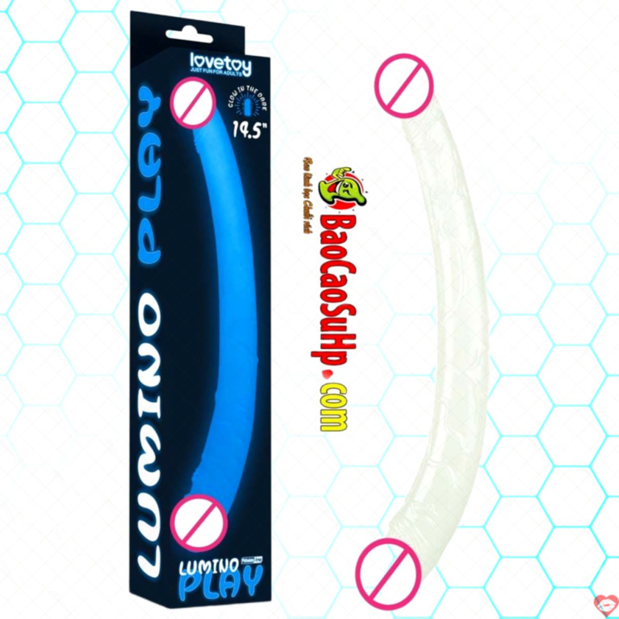 Dương vật 2 đầu phát sáng ban đêm LOVETOY Lumino Play hấp dẫn 