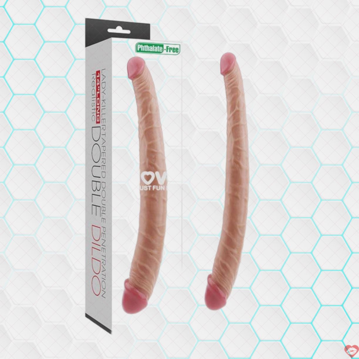 Lovetoy King Size Ladykiller 2 đầu mềm mại dương vật giả 