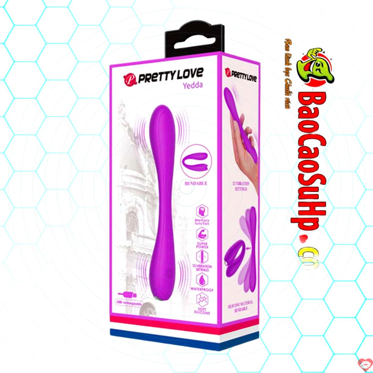 Máy rung Prettylove Yedda đa năng 12 chế độ kích thích điểm G 